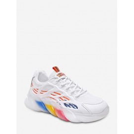 Mesh Panel Ombre Sole Chunky Sneakers