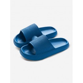 Solid Color Thick Bottom Soft Cloud Slides Bath Slippers